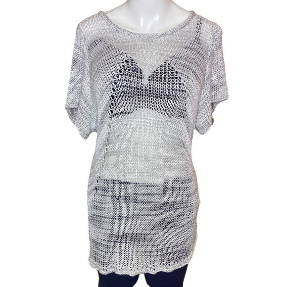 Helmut Lang Open Knit Tunic Sweater /Dress/ Cover-up Size M - Picture 2 of 11